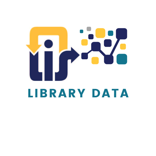 OLIS log with scatter plot and line graph icon. Words "library data" below the icons.