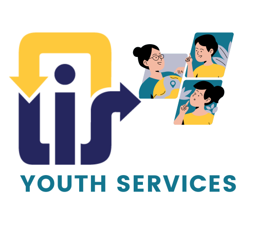 OLIS Logo with an adult and two children over the words Youth Services